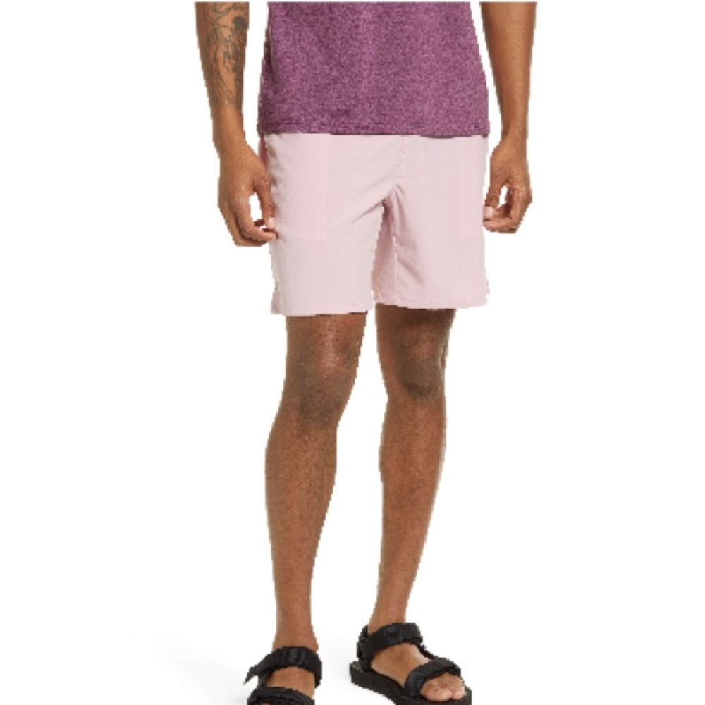 Zella Aqua Terra Swim Trunks in Pink Zephyr Size Large